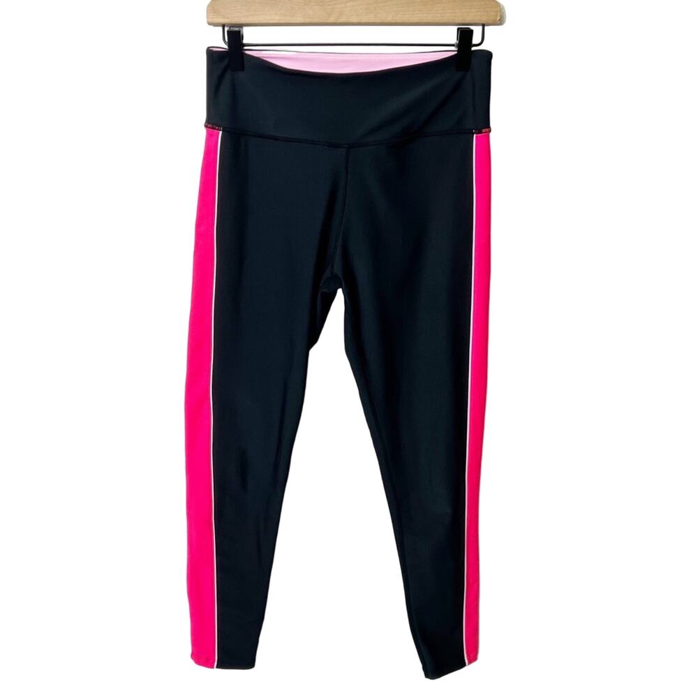 SOUL BLACK PINK WOMEN STRETCHY ATHLETIC LEGGINGS SIZE MEDIUM